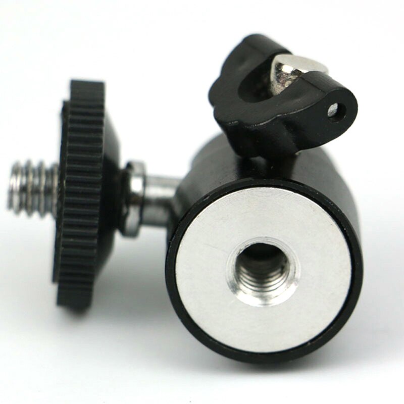 Mini 1/4 "360 cabezal con bola giratoria tornillo trípode DSLR soporte para cámara