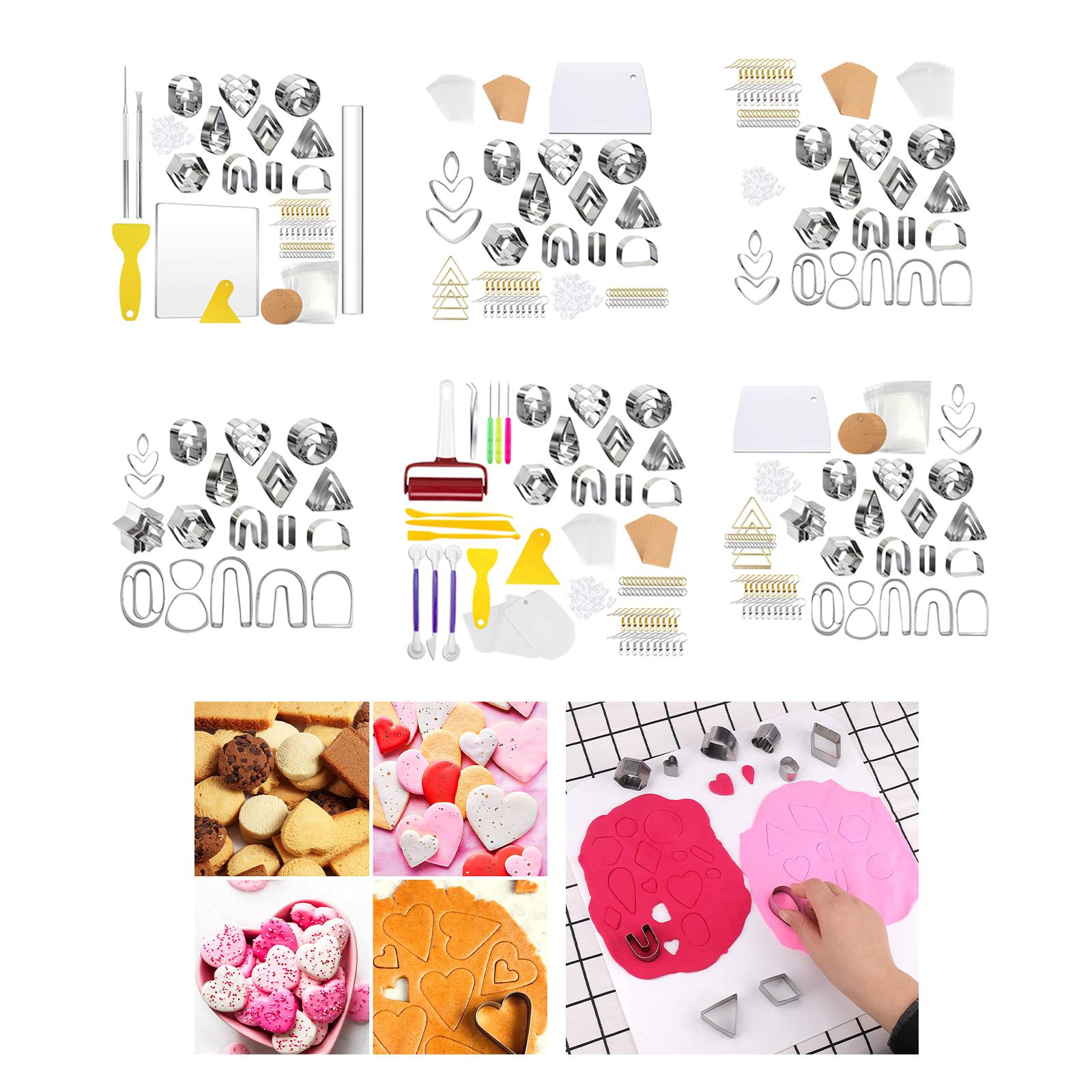 URROMA Clay Tool Kit – Number & Letter Stamps, Earring Cutters, Molds For Jewelry & Baking