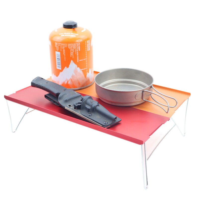 2 stk mini bord holdbart og stærkt let at bære camping og rejse bord aluminium