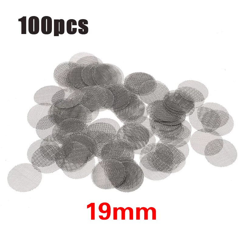 100Pcs Stainless Steel Disc Filter Mesh Shower Drain Hole Filter Faucet Pipe Anti-rust Filter Mesh Steel Wire Mesh Circular Mesh: 7