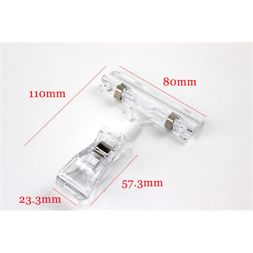 20 Pcs Merchandise Teken Clips Display Clip Op Teken Houder Stand Draaibare Clear Pop Clip Op Teken Houders Prijskaartje kaart Display