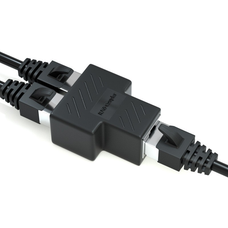 Rj45 gbps nätverkskabelkontakt förlängningskabeladapter  rj45 8- kärnig skärmad direkthuvud en delad tvåkonverterare kabeldelare