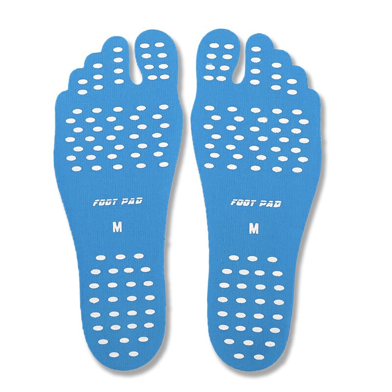 1 Pair Of Self Adhesive Foot Pads Feet Sticker Stick On Soles Flexible Non-slip Beach Feet Insoles