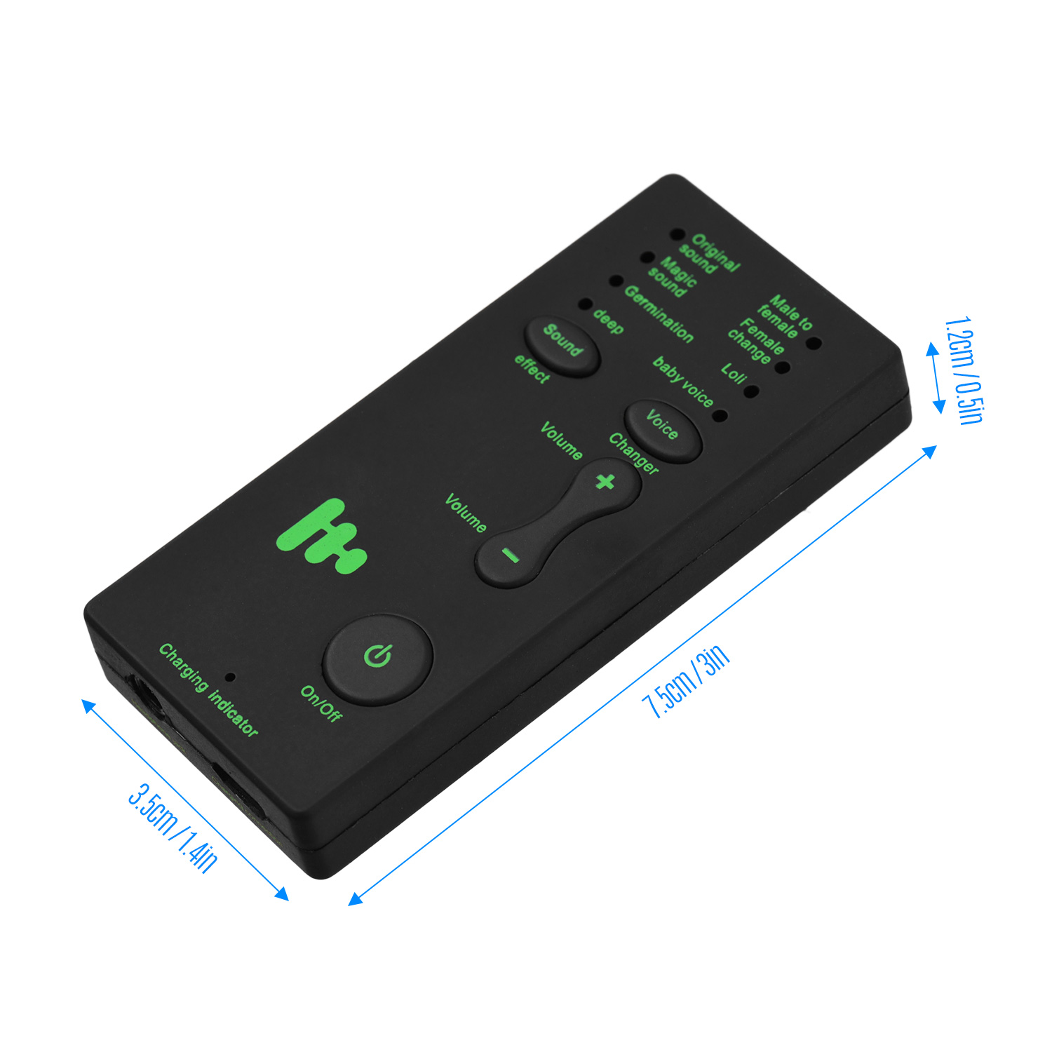 M1 Mini Portable Sound Effects Machine Voice Changer Device Audio Card Sound Changer for Live Smartphone Tablet PC