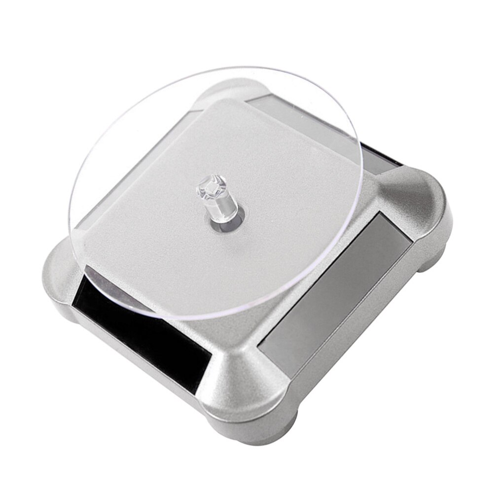 Soporte de pantalla con energía Solar, marco de espejo Universal multifunción giratorio para bandeja, 1 unidad: Silver