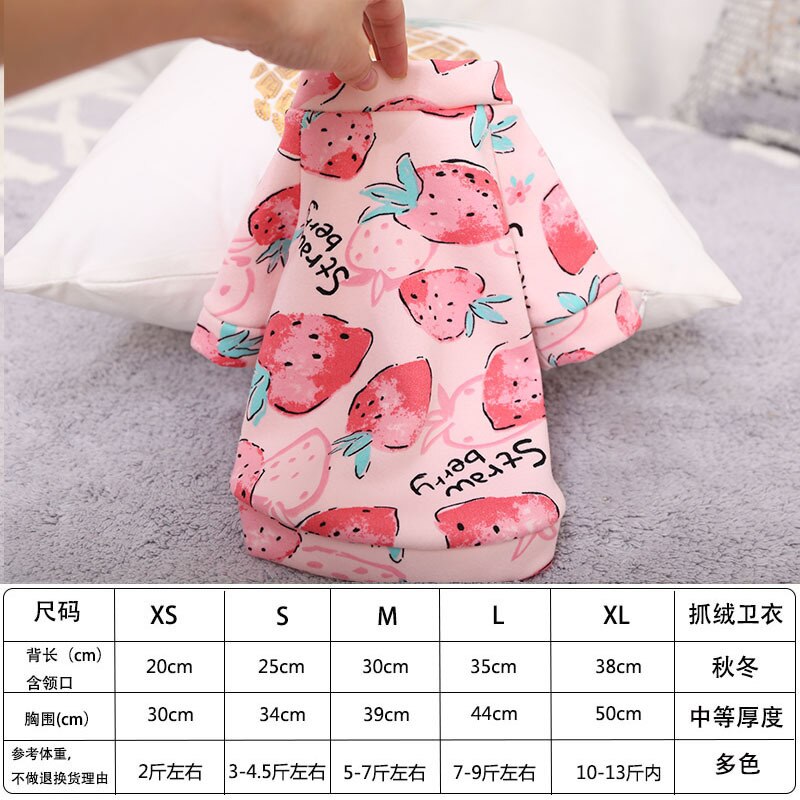 Hondentrui cartoon zachte huisdieren hondenkleding voor kleine middelgrote honden kostuum puppykleding chihuahua yorkie kat huisdier vesten: Roze / S