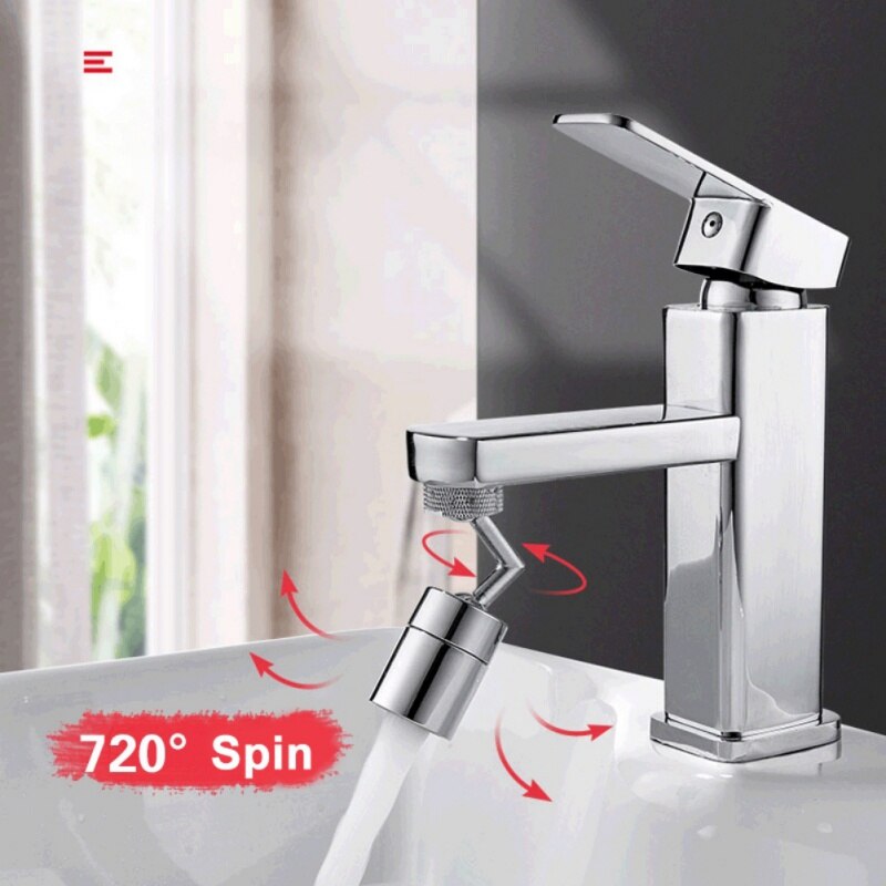 720 Degree Swivel Sink Faucet Aerator Big Angle Large Flow Aerator Dual Kitchen Function Faucet Aerator Rotatable Bubbler Tap