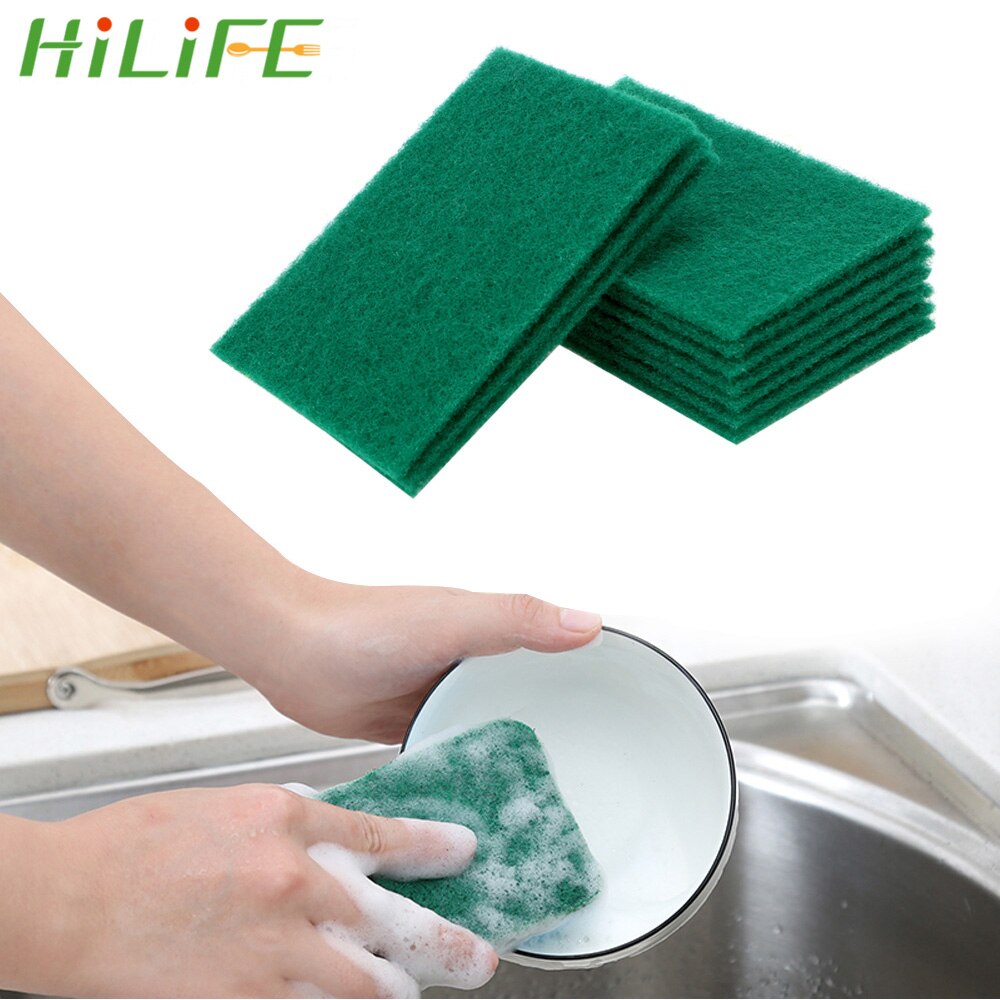 Hilife 10 stuks/set vaatdoeken sterke ontsmettingsdoeken keukendoeken zeer efficiënte schuurspons reinigingsdoeken vaatdoek