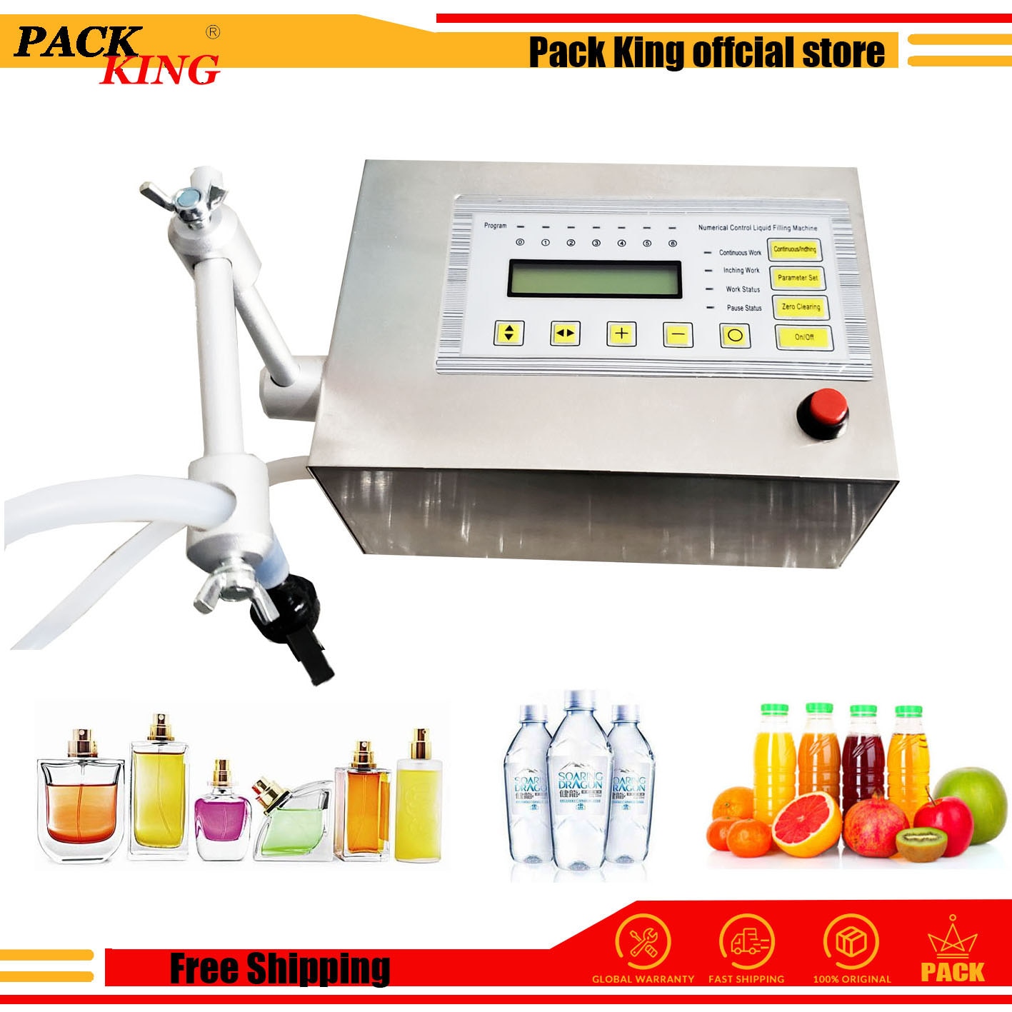 5-3500ml Liquid Water Juice Milk Digital Filler Perfume Filling Machine Electric Digital Control Liquid Filling Device