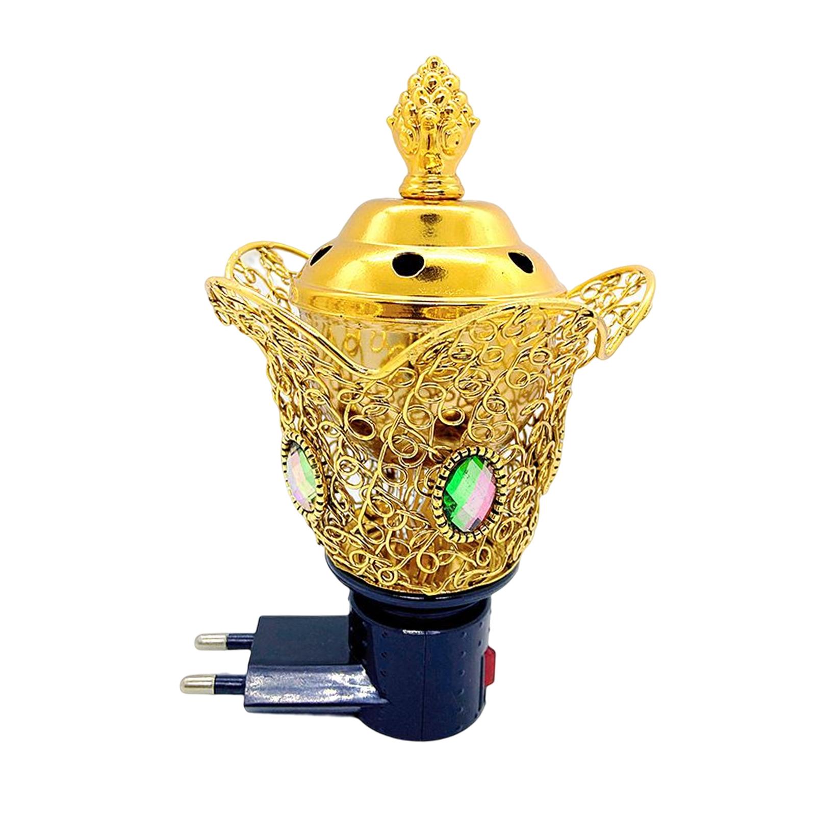 Brûleur électrique en résine, porte-Eva, artisanat arabe, diffuseur d'ornement portable,