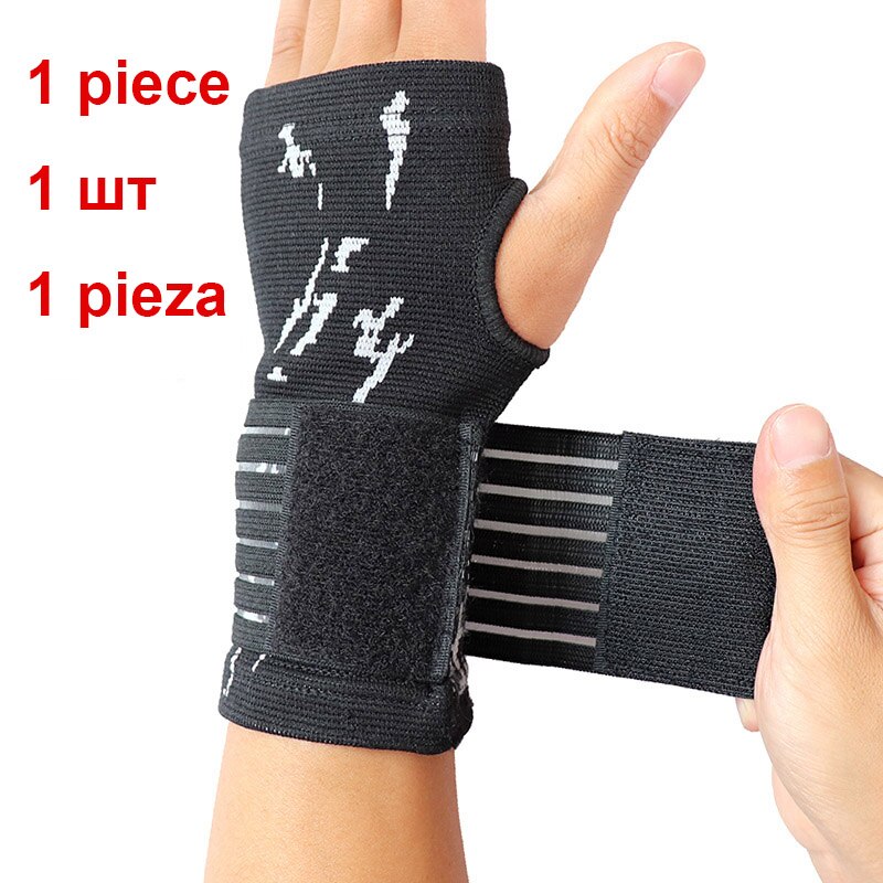 Tom& #39 ;s knus sportsarmbånd håndledsstøtte 1 stk trykforbinding håndfladebeskytter håndledsbøjle armbånd grå: Sort