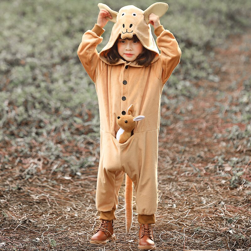 Kids Animal One-Piece Pajamas - Halloween Christmas Cosplay Costume Sleepwear