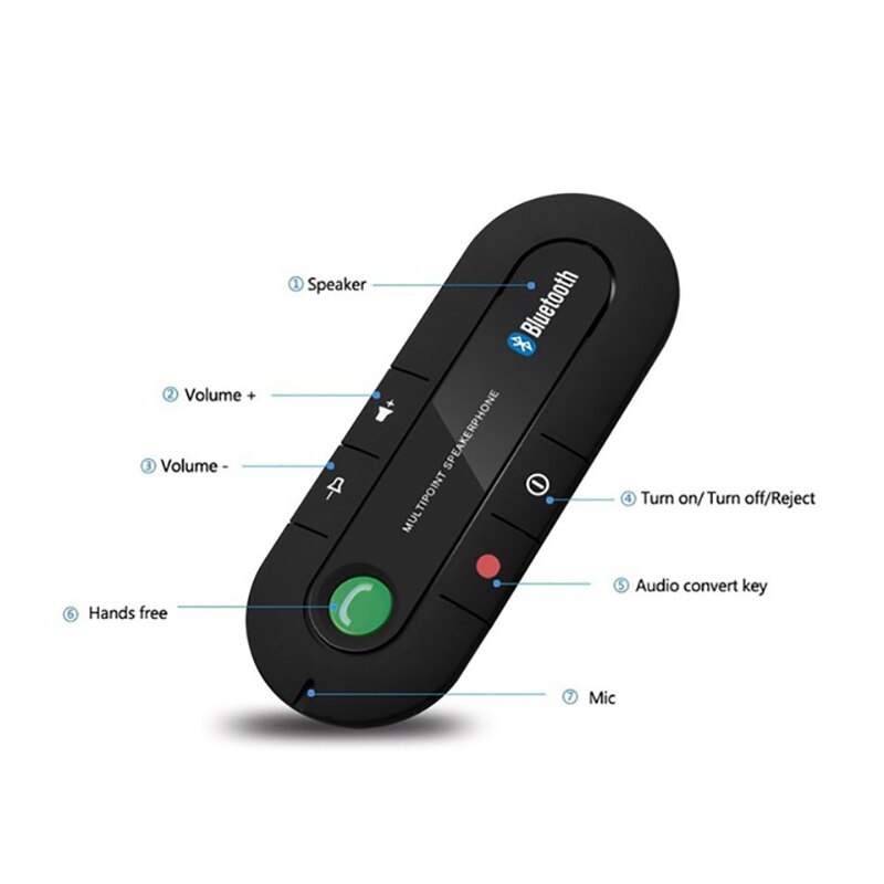 Voiture mains libres bluetooth adaptateur pour voiture kit Auto stéréo mains libres Bluetooth main libre véhicule mobile Bluetooth récepteur