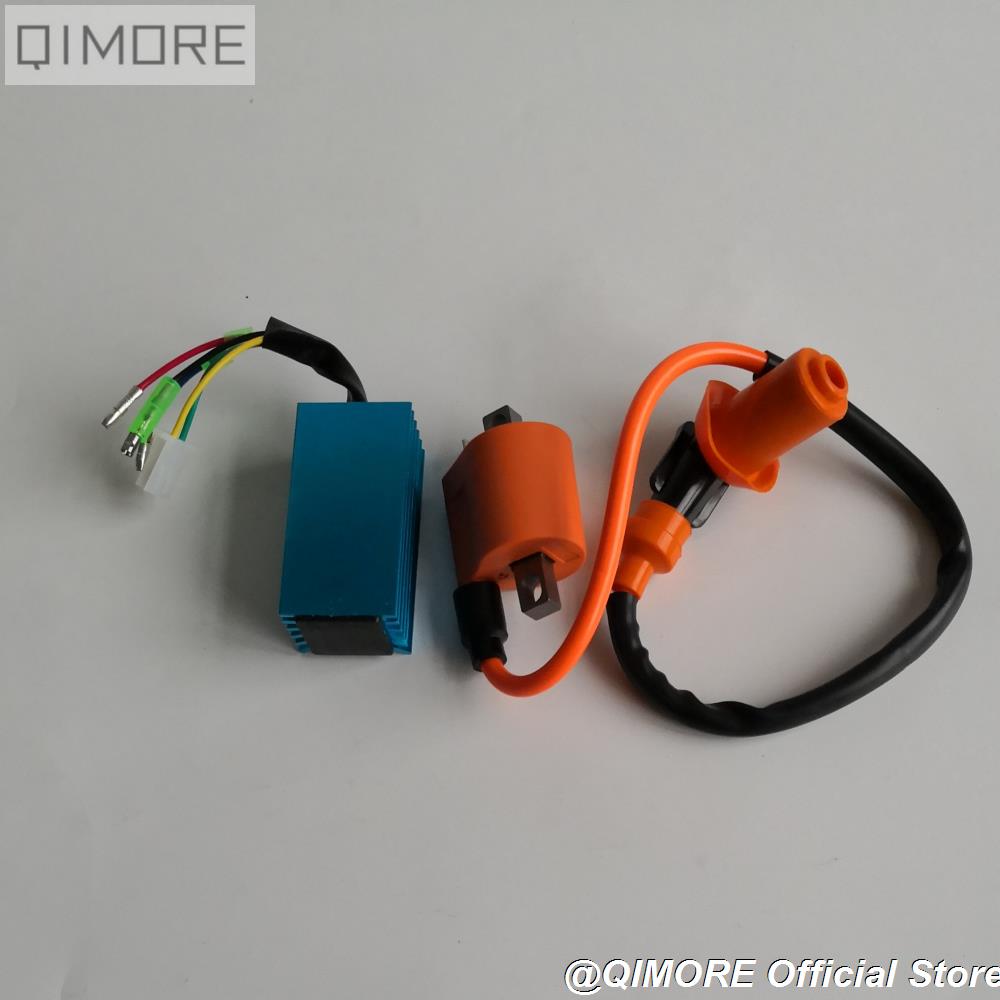 Performance CDI & Ignition Coil for 2 stroke Minarelli 1E40QMB Scooter Moped JOG50 3KJ JOG90 Vento ZIP Keeway Hurricane TNG LS49