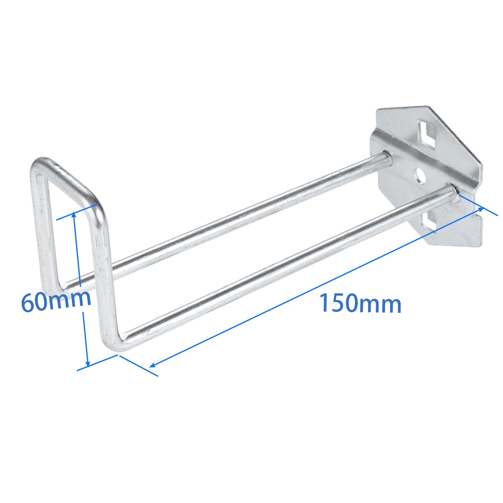 Dreld Muur Gemonteerde Gat Boord Haak Hardware Tool Magazijnstelling Hanger Haak Tuin Badkamer Organizer Haken Keuken Opslag Gereedschap: 22 150x60mm