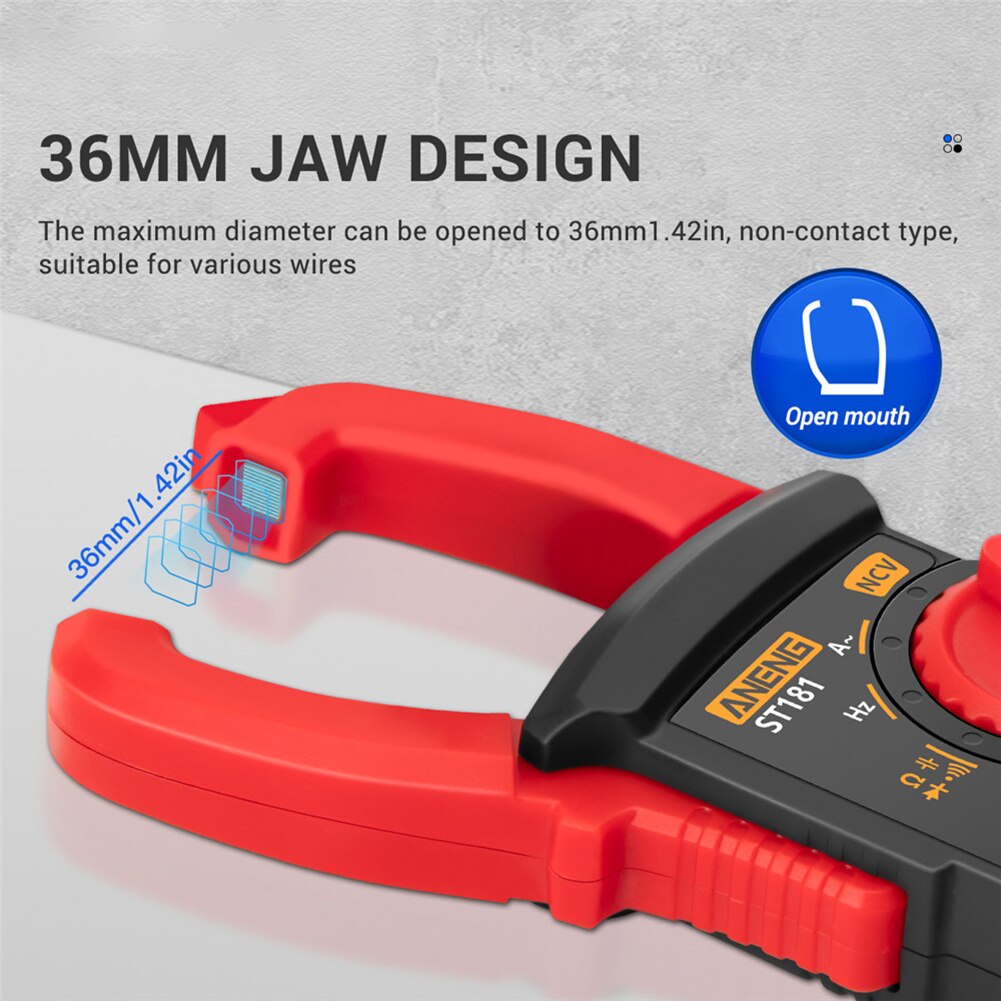 Digital klippmätare ström 4000 räkningar multimeter amperemeter ström spänningsprovare bil ampere hz kapacitans ncv ohm test