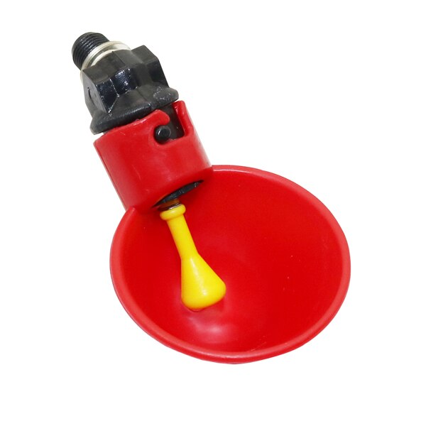 Vasos de plástico para beber agua de aves de corral, bebedero automático de pollo, codorniz, equipo de cría, 2 uds.: Rojo