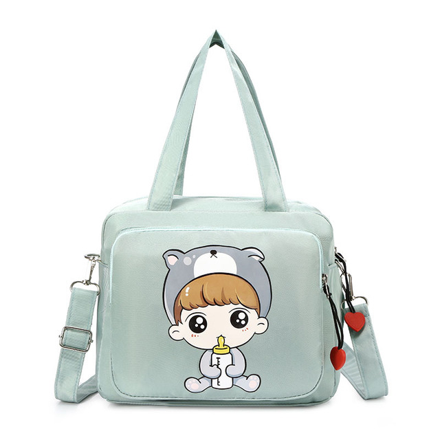 Mama Tas Outdoor Reizen Een Schouder Luiertas Multifunctionele Moeder En Baby Tas Klein Formaat Grote Capaciteit Draagtas 23*14*20Cm: Green