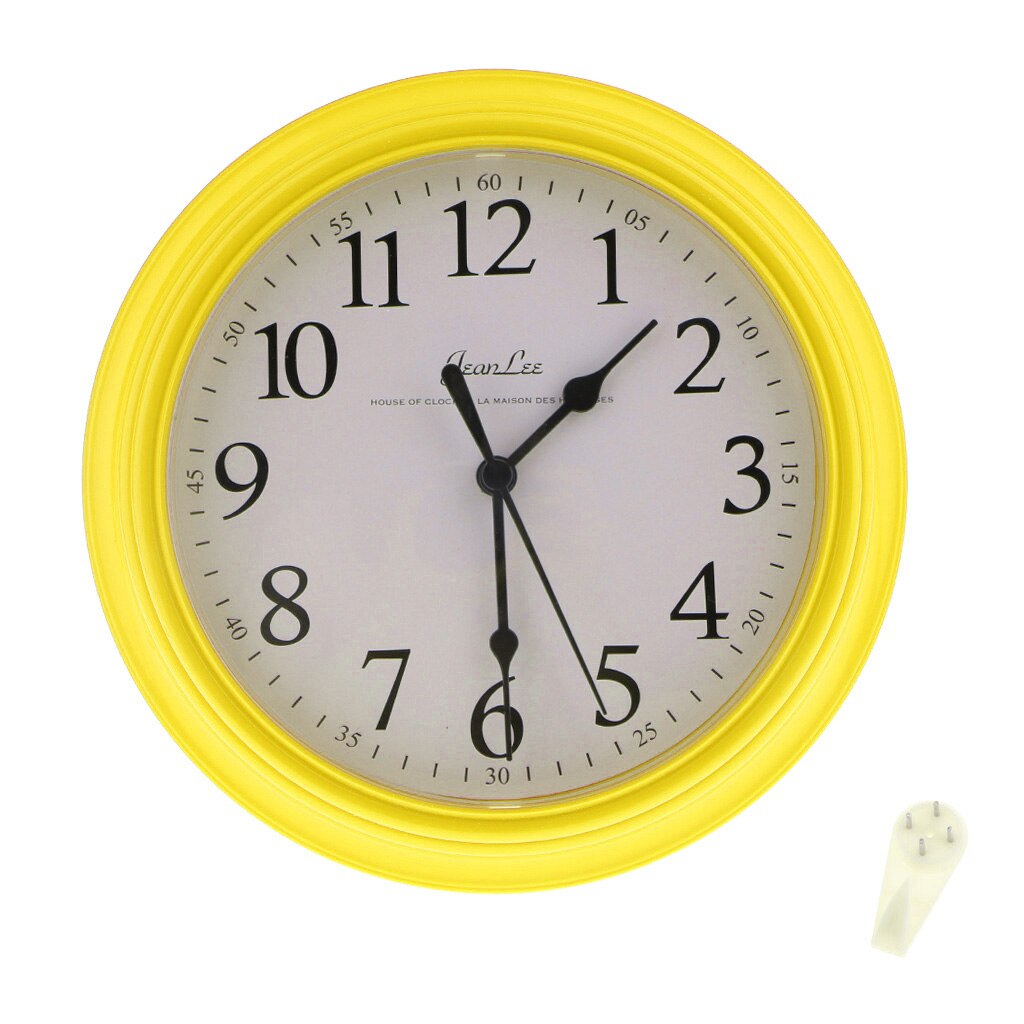 9Inch Wandklok Slaapkamer Woonkamer Quartz Horloge Digitale Klok Geel Plastic