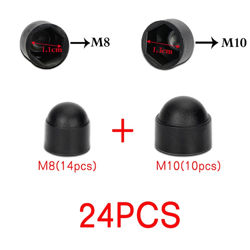 M8 M10 plastikowe metryczne śrubin kopułkowe nakrętki głowy nakrętki na wentyle dla alfa romeo 159 147 156 giulietta 147 159 śrubin sześciokątne akcesoria samochodowe: 24szt