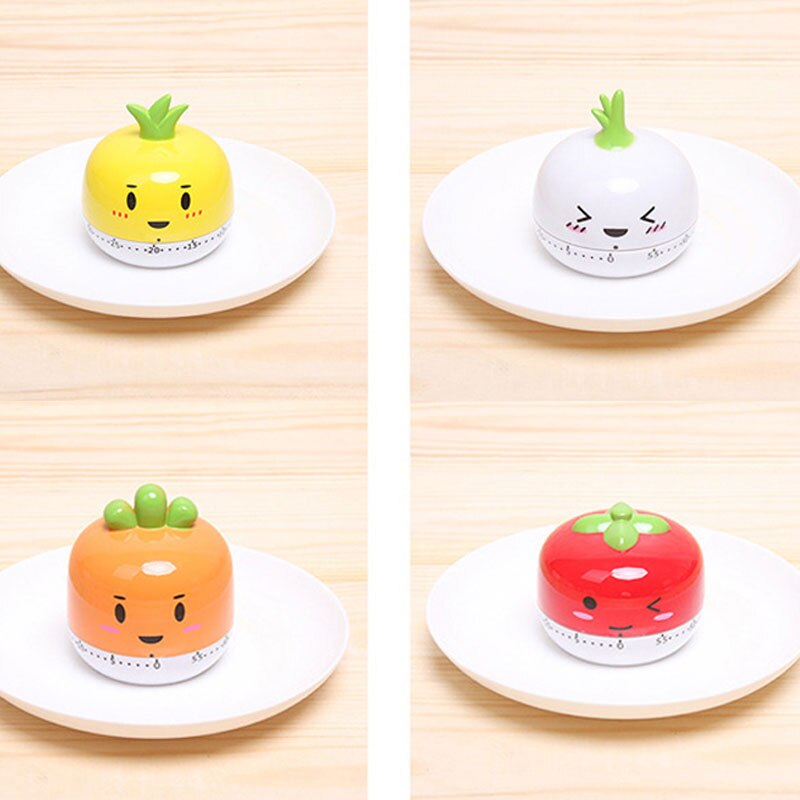 Kitchen Small Tomato Timer Cute Tomato Cartoon Kitchen Mechanical Timer (Red) Kitchen Supplies