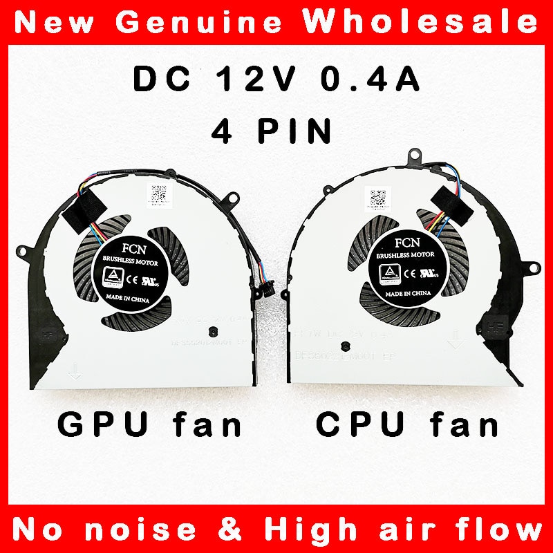 Laptop cpu kylfläkt kylare radaitor för asus rog strix  fx63 fx63vm fz63vm fx63 vm 7300 fx63 vm 7700 dc12v 0.4a fk7w dfs 602212 m 00t