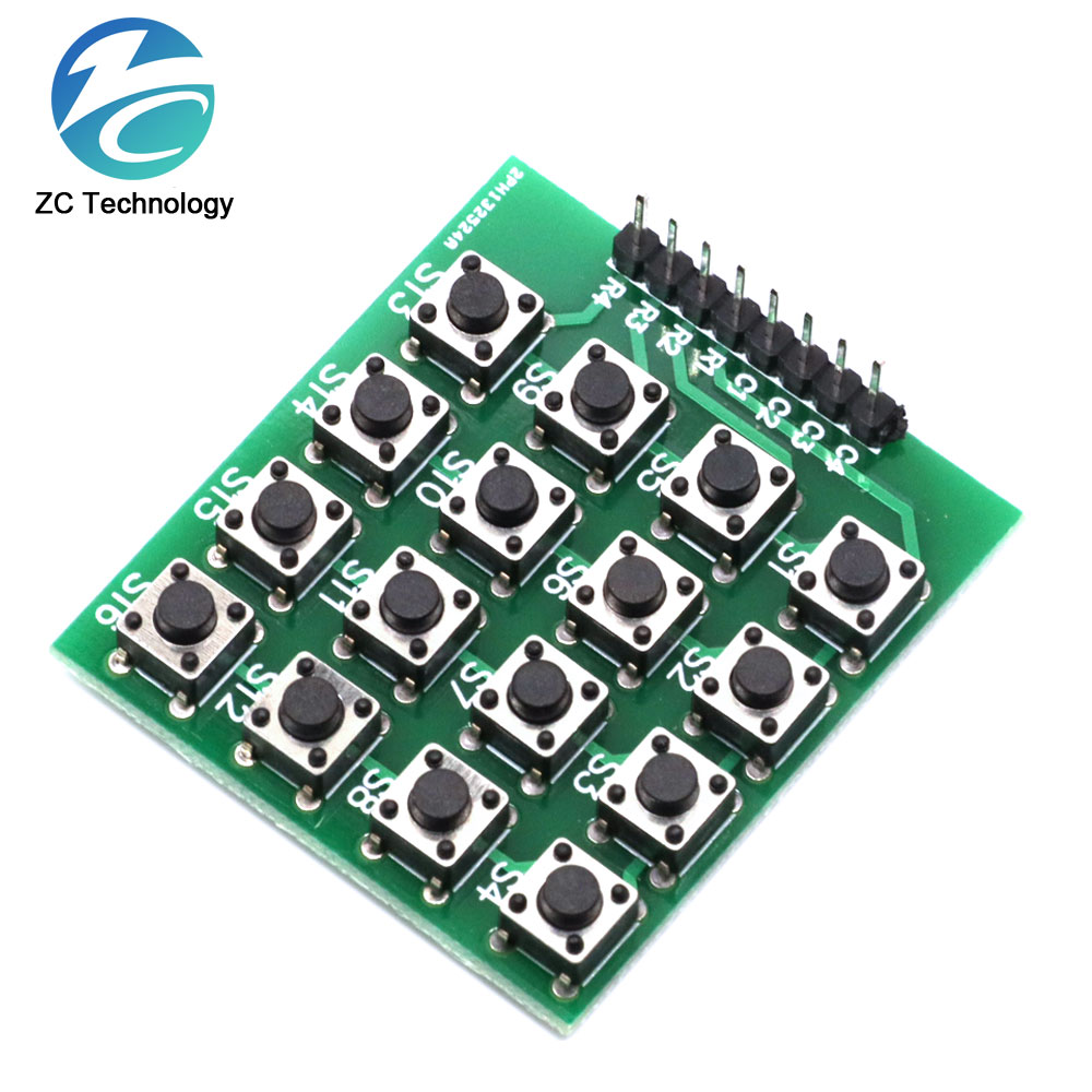 8pin 4x4 4*4 Matrix 16 Tasten Taste Tastatur Tastatur Breadboard Modul Mcu für arduino Diy Kit