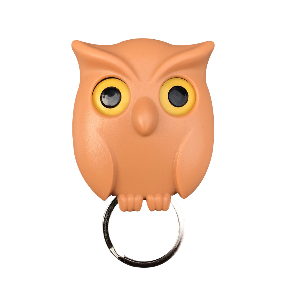 Bird Shape Wall Mount Key Holder Innovative Key Hook Door Hanger Night Owl Magnetic Storage Rack Home Decorative Organizer: Coffee