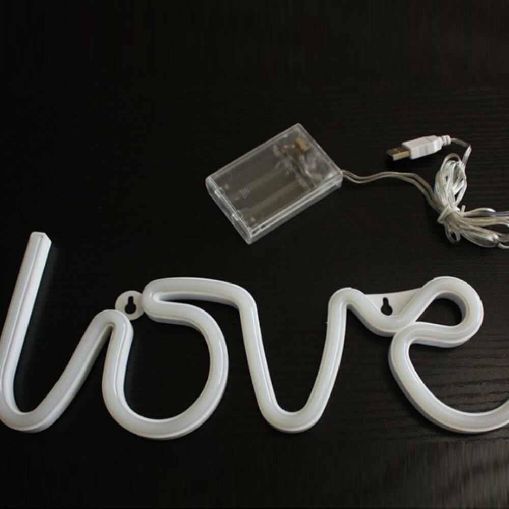 Luzes de néon led de carregamento usb amor decorativo noite luz letras férias amor/520 sinal lâmpada para bar festa em casa