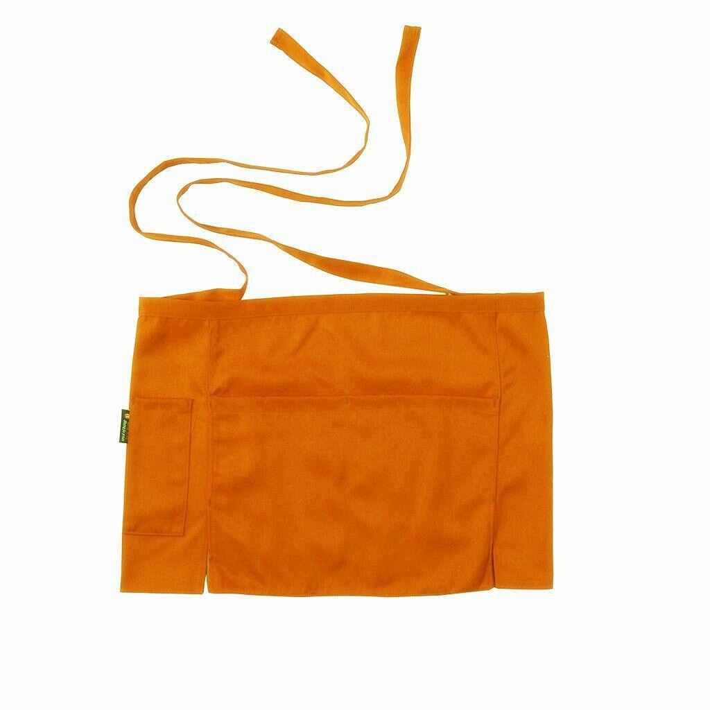 Saingace Waist Short Apron Hotels Restaurant Cafe Waiters and Waitresses Uniforms Kitchen Restaurant Work Solid Aprons: Orange