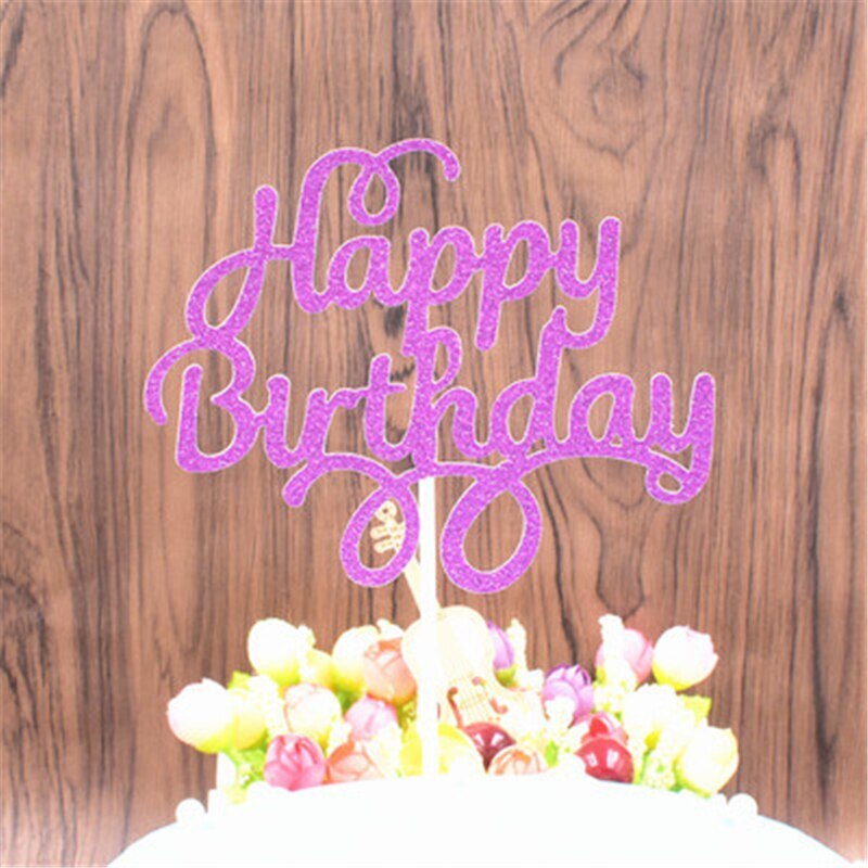 Birthday party cake decoration cake topper fruit dessert decoration birthday party beads: Rose red