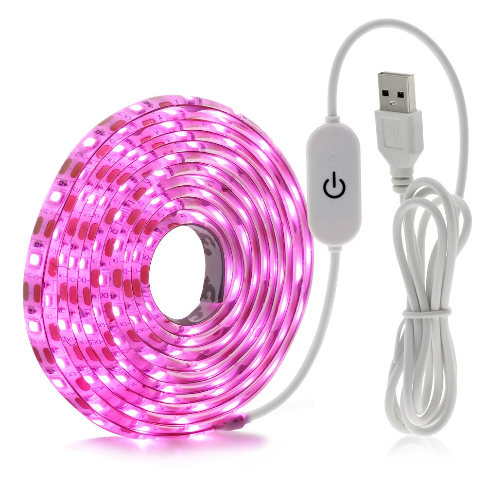 Full Spectrum Grow Light 5V USB LED Strip 0.5m 1m 2m Hand Sweep Sensor / Touch Switch Growing LED Tape Light.: Touch Switch / 2m / Waterproof