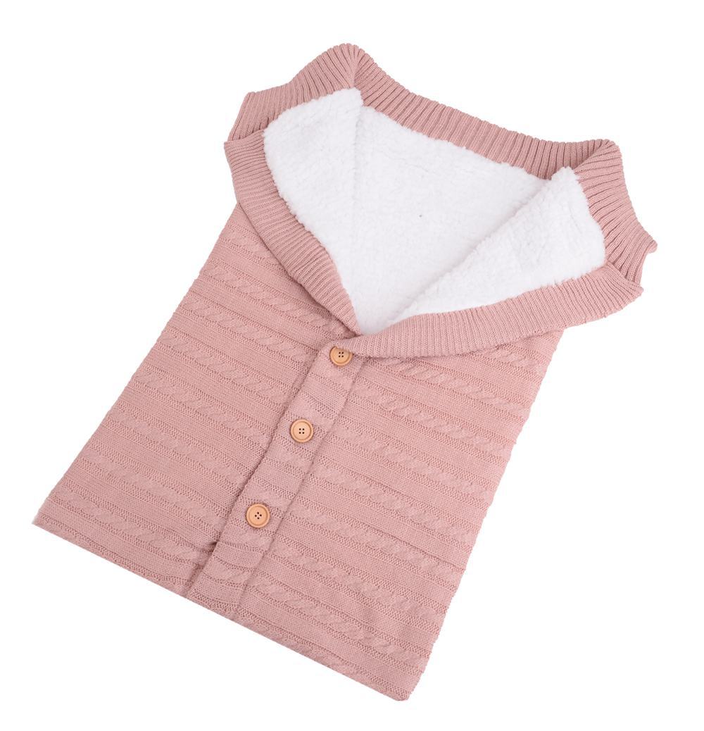 Warm Baby Blanket Knitted Newborn Swaddle Wrap Soft InfantSleeping Bag Footmuff Cotton Envelope For Stroller Accessories Blanket: 5