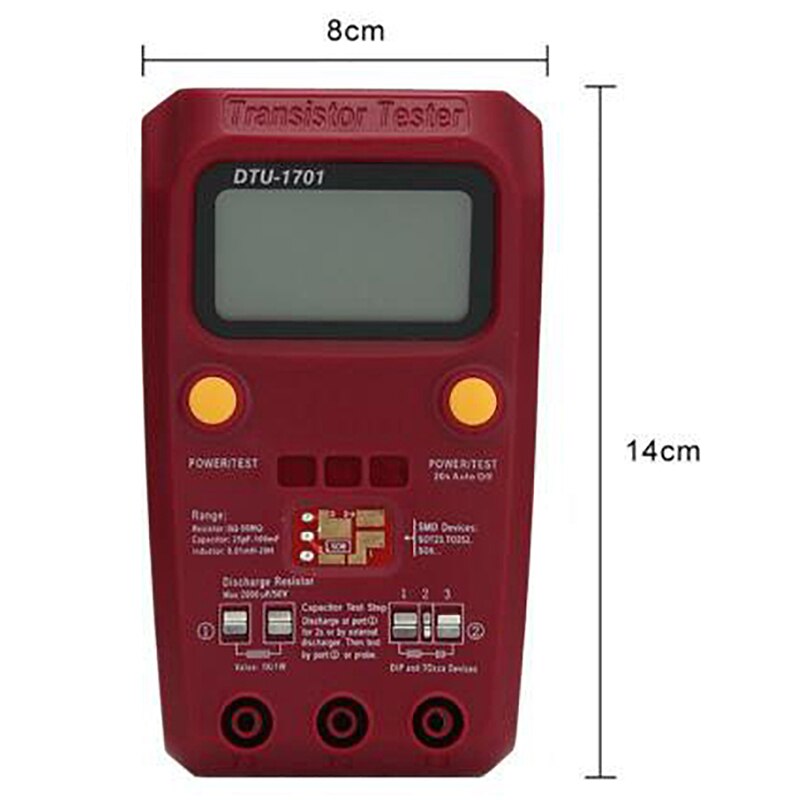 Digital Transistor Tester SMD Components Diode Triode Resistor Capacitor Inductor ESR Meter Multimeter
