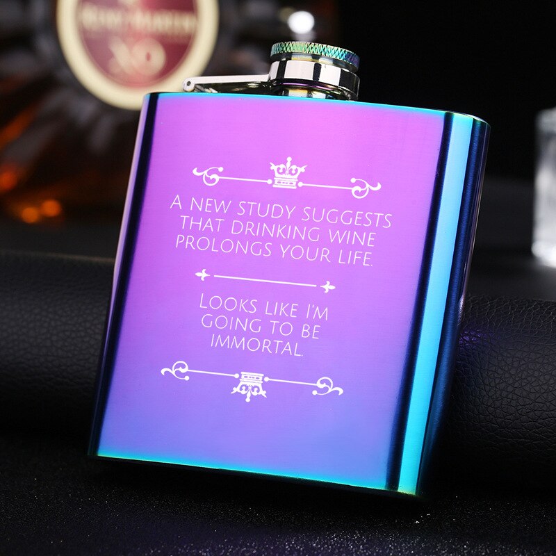 6 oz Portable Stainless Steel Lady Hip Flask Whiskey Wine Alcohol Woman Flagon Bottle Travel Drinkware For: Style 4