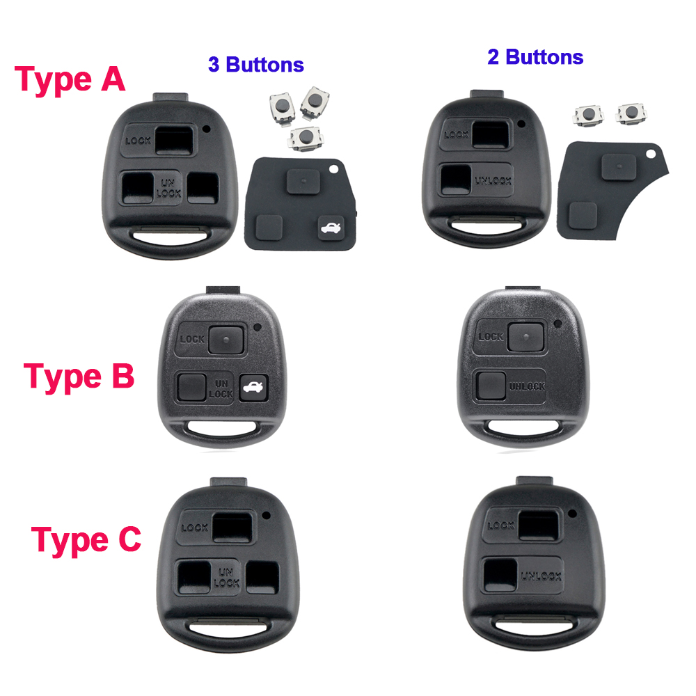 1 PC 2/3 Tasten Klinge Fernbedienung Auto Schlüssel Shell Auto Schlüssel Fall Fit für Prado.ect