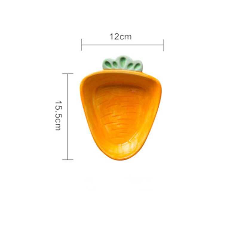 Cute Bunny Rabbit Carrot Ceramic plate,Dishes for Dessert Food Server Tray, Tableware Crafts for Kitchenware lovers: 2