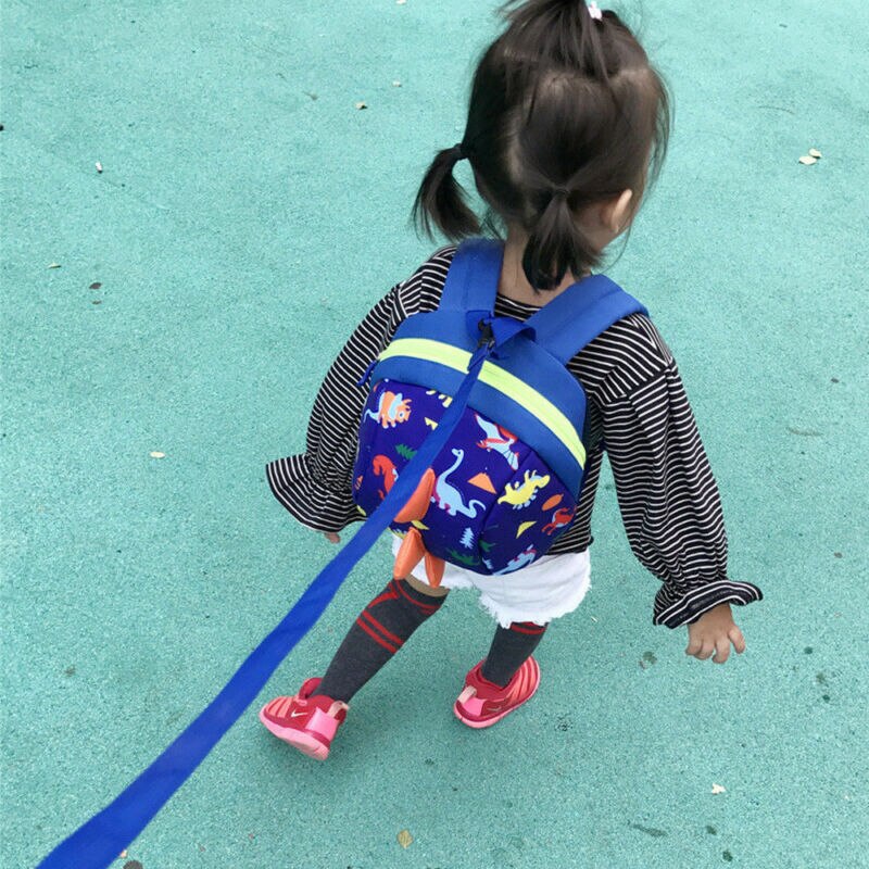 6 Kleuren Mode Kids Baby Gordel Rugzak Canvas Mooie Leash Peuter Anti-verloren Dinosaurus Haai Tassen