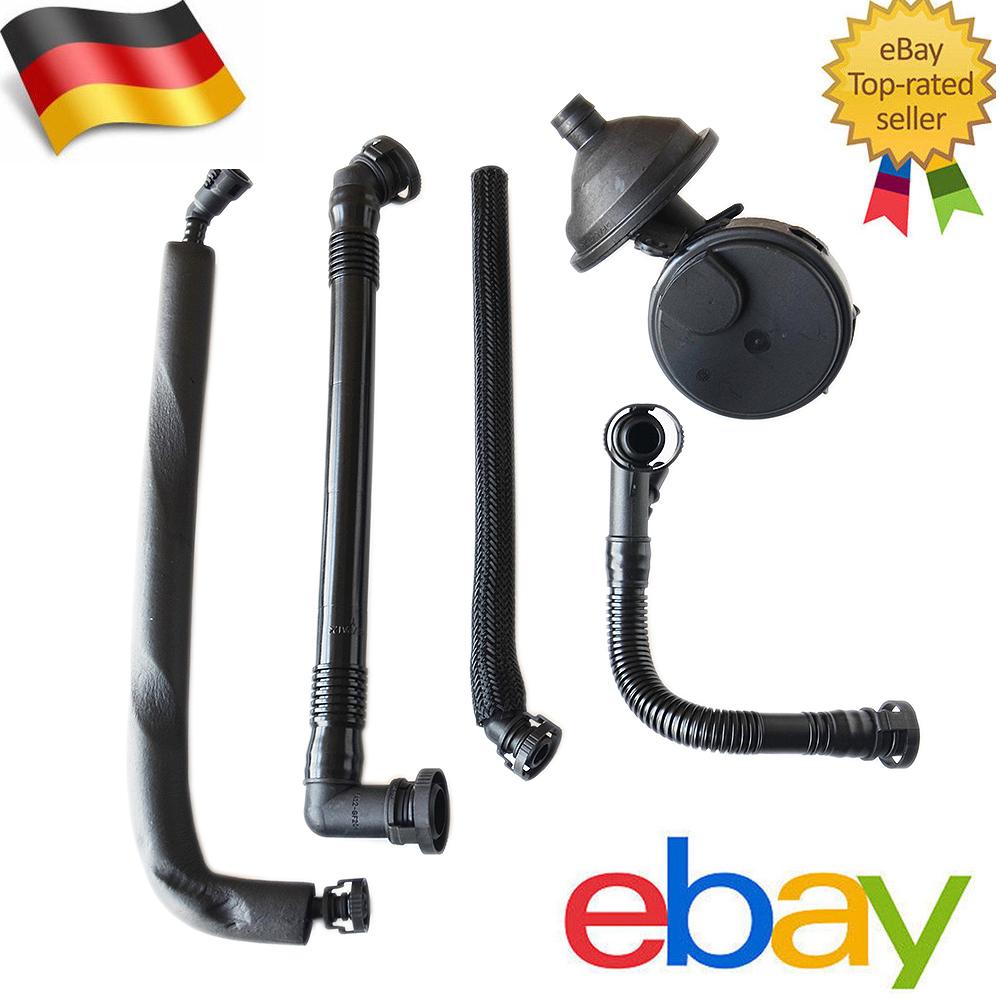 AP03 For BMW E46 325i 330i 325Xi 330Xi PCV Crankcase Vent Valve + Breather Hose Kit