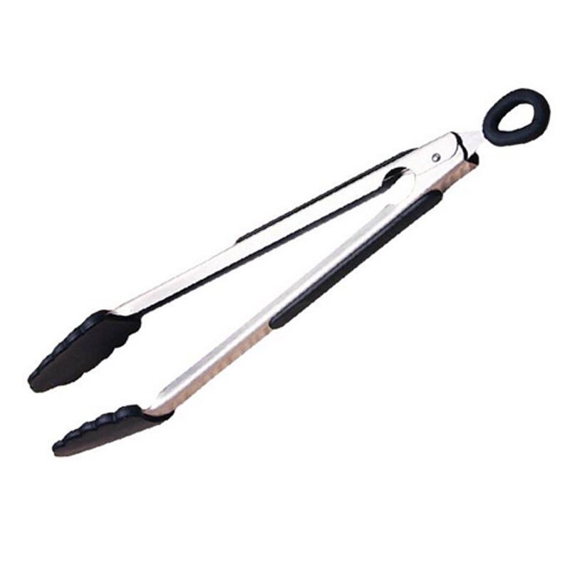 Silicone BBQ Grilling Tong Salad Bread Serving Tong Non-Stick Kitchen Barbecue Grilling Cooking Tong with Joint Lock 1pc