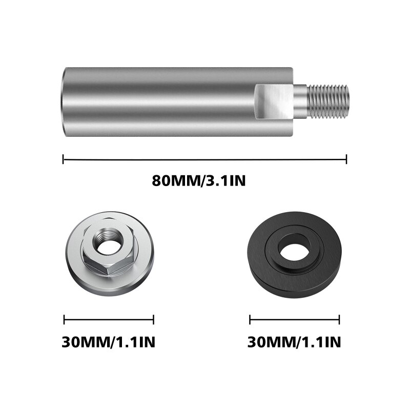 Angle Grinder Extension Connecting Rod M10 Thread Adapter Extension Shaft for Rotary Polisher Pad Grinding Connection 85WC