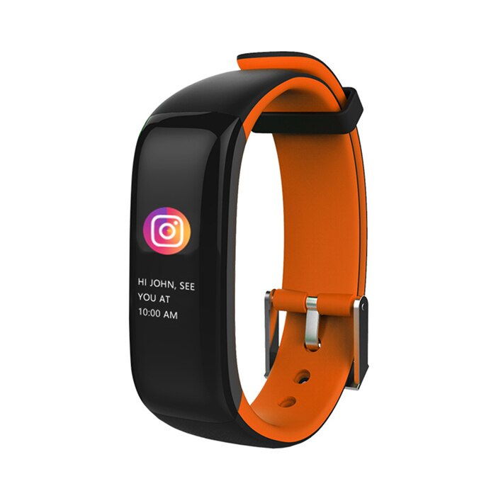 P1 Plus Smart Wristband Color Heart Rate Blood Pressure Monitor IP67 Waterproof H1 Fitness Bracelet sport tracker band: orange