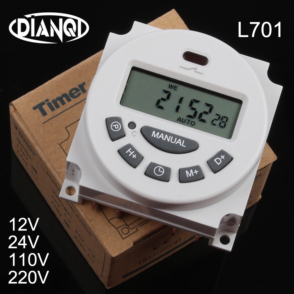 12V/24V/110V/220V Accurate Electronic Programmable Minutes Counter Mini Portable LCD Digital Kitchen Control Power Timer Switch