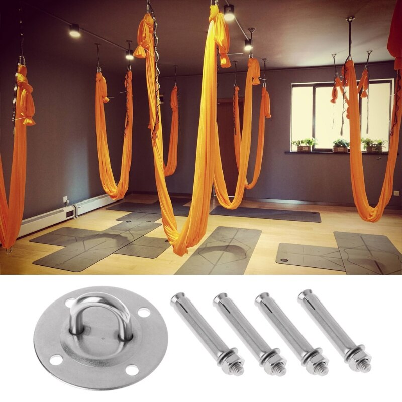 Hamaca de montaje en pared, ganchos de anclaje, resistente, aéreo, Yoga, techo, Kit colgante