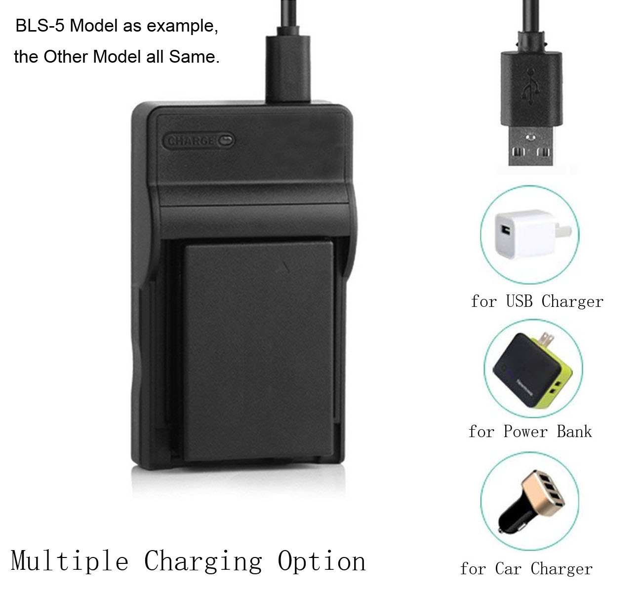Battery Charger for Sony Cyber-shot DSC-W510, W515PS, DSC-W520, DSC-W530, DSC-W550, DSC-W560, DSC-W570, DSC-W580 Digital Camera