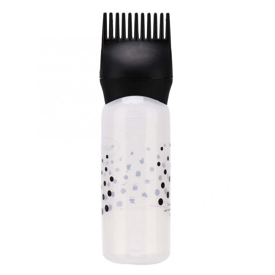 Zraszacz wody butelka robić farbowania włosów szampon farbowanie włosów barwnik aplikator butelka z grzebieniem zęza pomocą 170ml narzędzia fryzjerskie: czarny