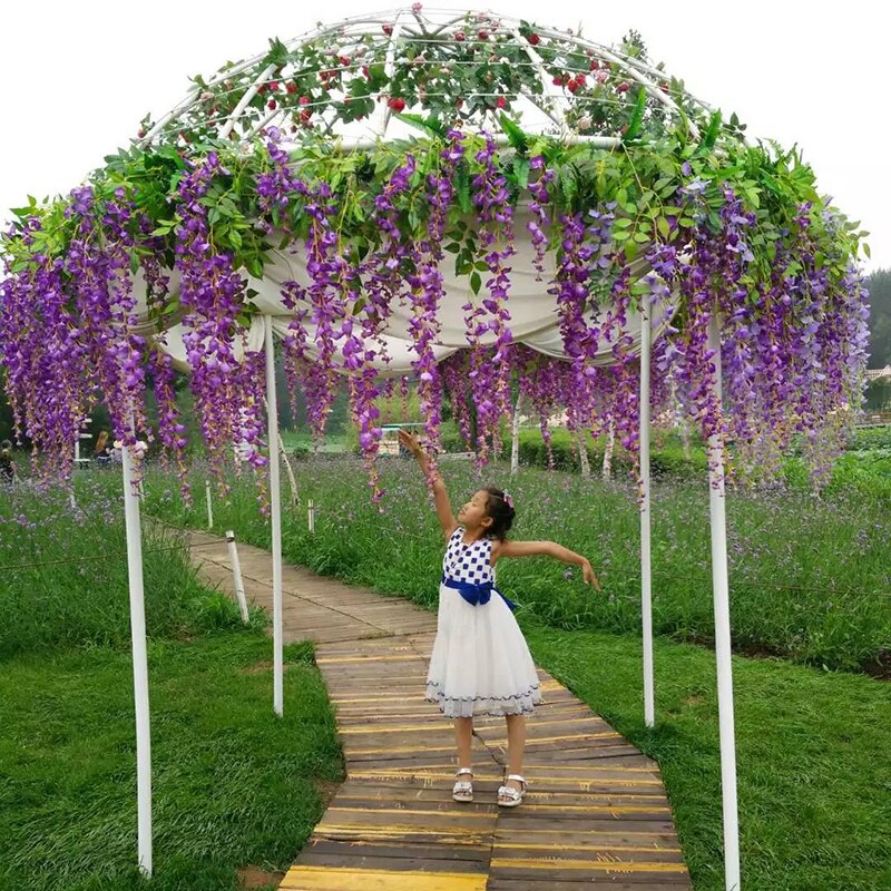 Artificial Wisteria Simulation Flowers Home Garden Wedding Decor Simulation Artificial Wisteria Garden Flower Plant Vine Decor