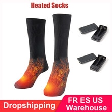 Thermal Cotton Winter Ski Heated Socks Outdoor Sport Foot Warmer Electric Warming Sock Battery Power For Men Women