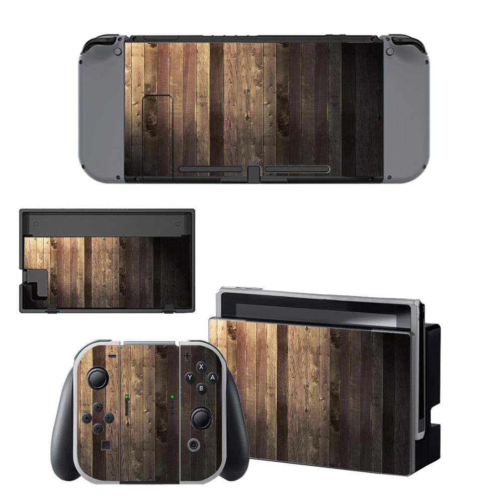 12 arten Holzmaserung Stil Vinyl Aufkleber Haut Aufkleber Für Nintendo Schalter NS NX Konsole Protector Spiel Accessoriy NintendoSwitch