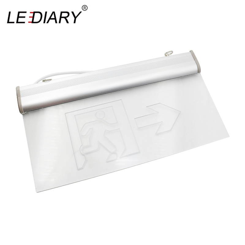Lediary akryl brand nødudgang lys pil ned ad trappen toilet pilot lampe 220v 2w led overflade monteret loft væg lampe